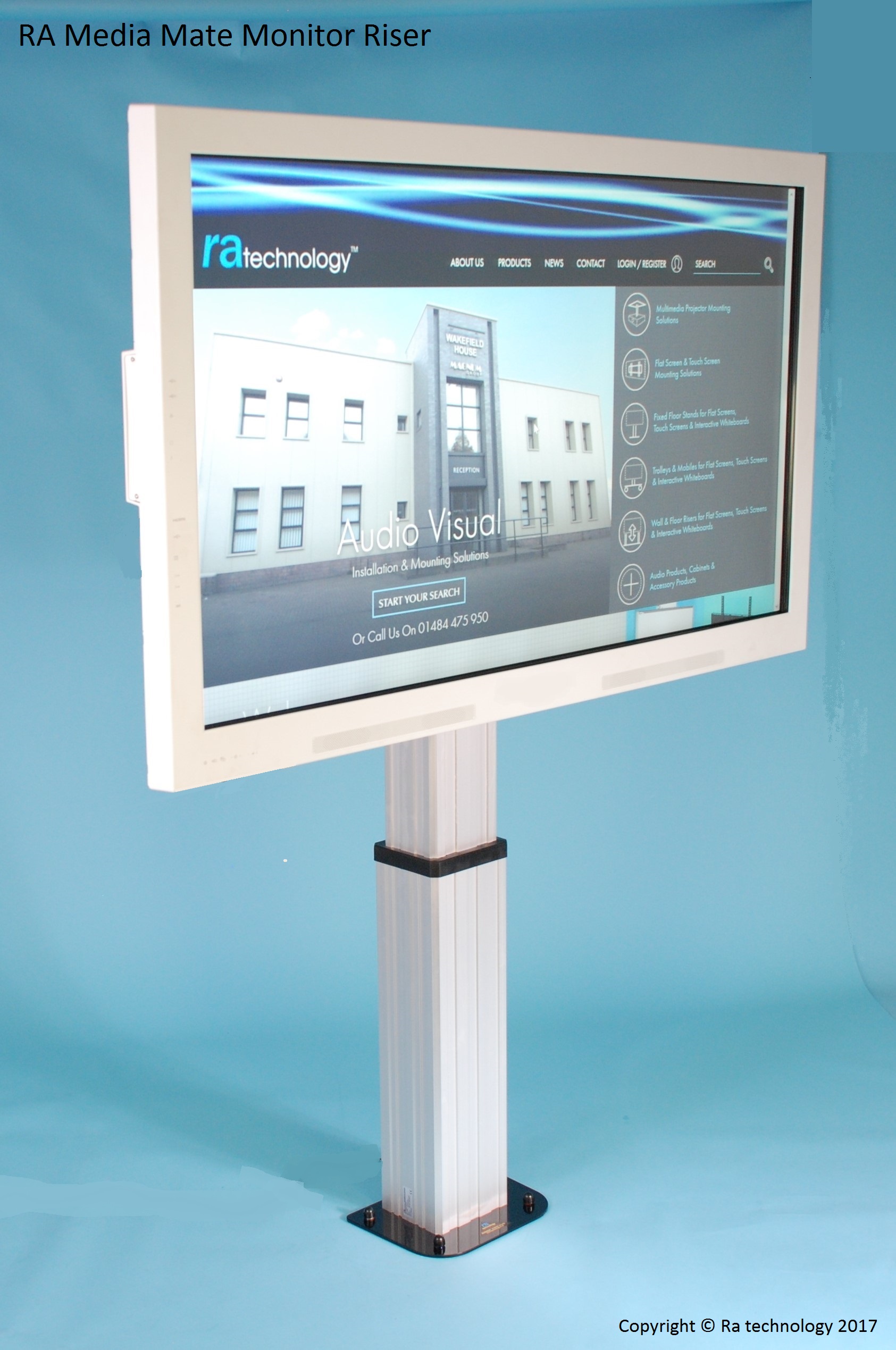 RA Media Mate Monitor Riser-XL. Screens up to 98 inch and 120kg